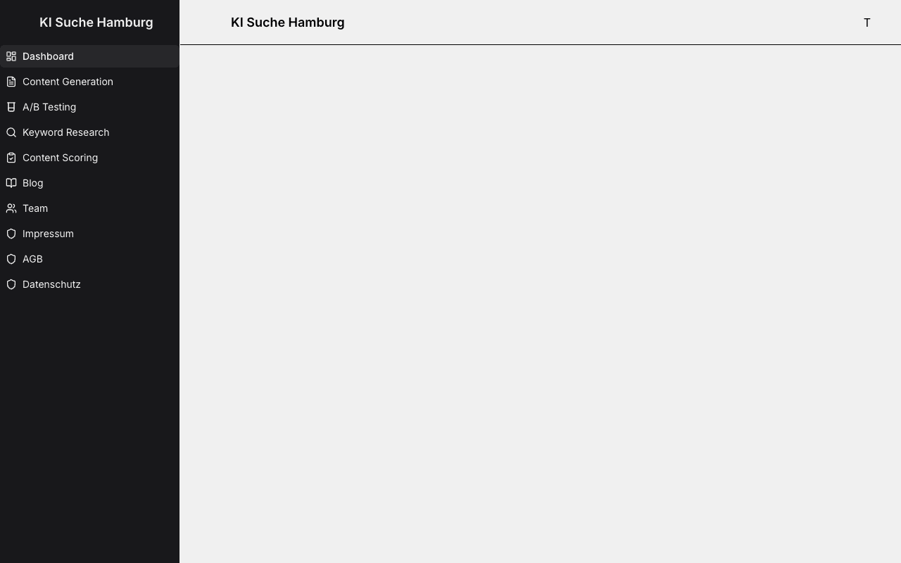 Screenshot von KI Suche Hamburg